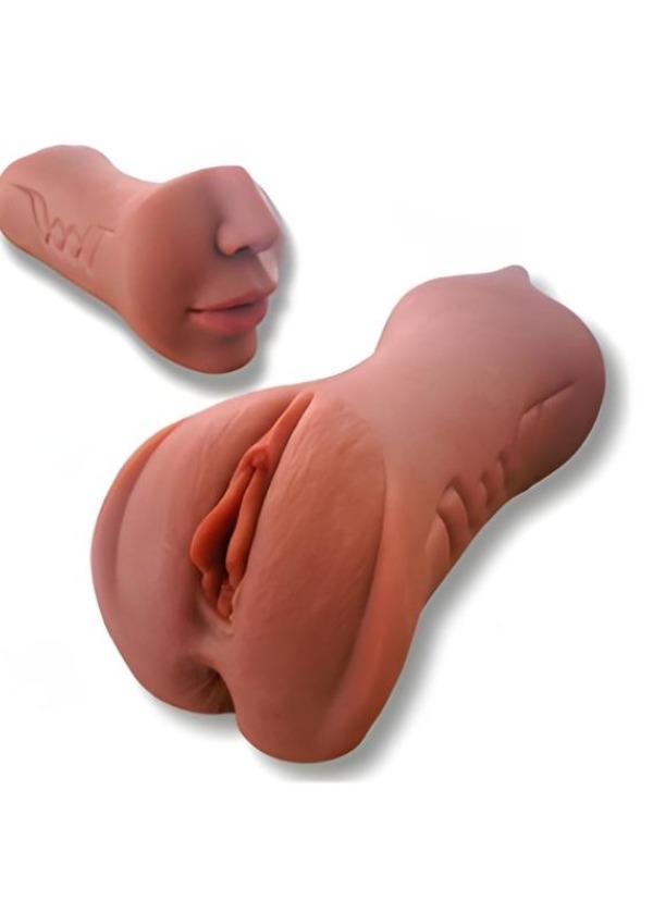 3 Girişli Vajina Anal Oral Mastürbatör